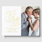 Elegant Gold Foil Wedding Jubileum Vow Renewal Gastenboek (Voorkant)