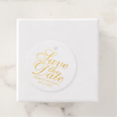 Elegant Gold Foil Wedding Save the Date Bedankjes Labels (Met doos)
