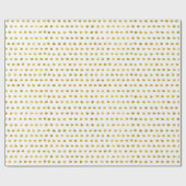 Elegant Gold Foil White Small Polka Dots Patroon Cadeaupapier (Vlak)