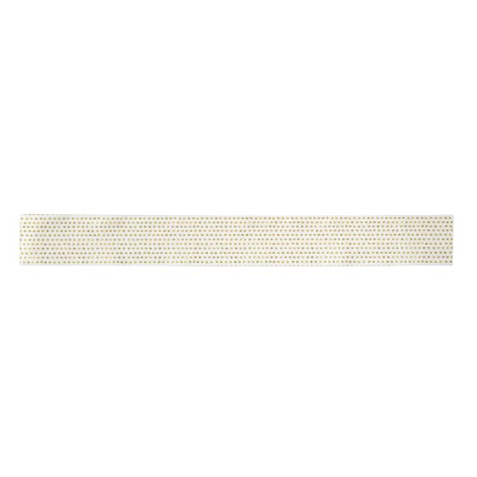 Elegant Gold Foil White Small Polka Dots Patroon Satijnen Lint (Voorkant)