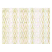 Elegant Gold Foil White Small Polka Dots Patroon Tafelkleed (Voorkant (Horizontaal))