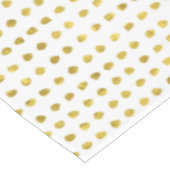 Elegant Gold Foil White Small Polka Dots Patroon Tafelkleed (Gekanteld)