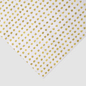 Elegant Gold Foil White Small Polka Dots Patroon Tissuepapier (Detail)
