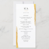 Elegant Gold Foil White Weddenrenmenu (Voorkant)