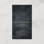 Elegant Gold Foil Yoga Meditation Pose om Symbol Visitekaartje (Achterkant)