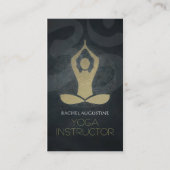 Elegant Gold Foil Yoga Meditation Pose om Symbol Visitekaartje (Voorkant)
