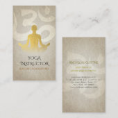 Elegant Gold Foil Yoga Meditation Pose om Symbol Visitekaartje (Voorkant / Achterkant)