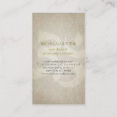 Elegant Gold Foil Yoga Meditation Pose om Symbol Visitekaartje (Achterkant)