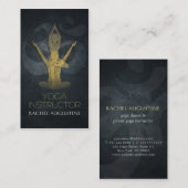 Elegant Gold Foil Yoga Meditation Pose om Symbol Visitekaartje (Voorkant / Achterkant)