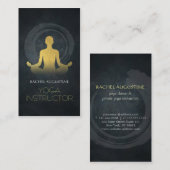 Elegant Gold Foil Yoga Meditation Pose ZEN Symbol Visitekaartje (Voorkant / Achterkant)