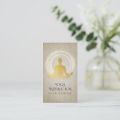 Elegant Gold Foil Yoga Meditation Pose ZEN Symbol Visitekaartje (Staand voorkant)