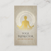 Elegant Gold Foil Yoga Meditation Pose ZEN Symbol Visitekaartje (Voorkant)