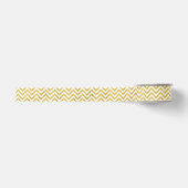 Elegant Gold Foil Zigzag Stripes Chevron Pattern Grosgrain Lint (Voorkant)