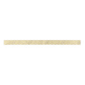 Elegant Gold Foil Zigzag Stripes Chevron Pattern Satijnen Lint (Voorkant)