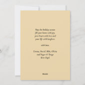 Elegant Gold Foliage Greenerage Baby Eerste Kerstm Feestdagenkaart (Achterkant)