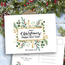 Elegant Gold Foliage Greenery Waterverf Floral