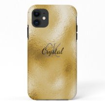 Elegant Gold Folie Monogram Aangepaste Naam