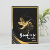 Elegant Gold Formal Gradual Party Invitation Kaart (Staand voorkant)
