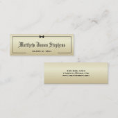 Elegant Gold Formele Afstuderen Naam Kaart Invoege Contactkaartje (Voorkant / Achterkant)