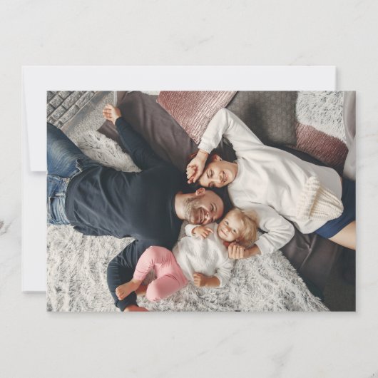  Elegant Gold-fotokerst Feestdagenkaart (Achterkant)