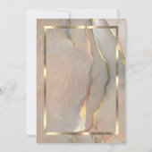 Elegant Gold Frame,Blush Pink Marble Retirement Kaart (Achterkant)