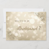 Elegant Gold Frame Bokeh Kaart (Voorkant)