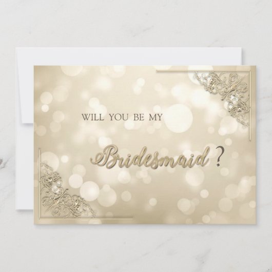 Elegant Gold Frame Bokeh Kaart (Voorkant)