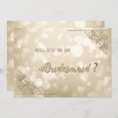 Elegant Gold Frame Bokeh Kaart (Voorkant / Achterkant)