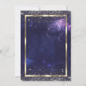 Elegant Gold Frame Confetti Cool Purple Retirement Kaart (Achterkant)