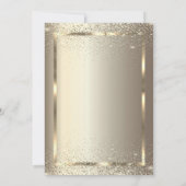 Elegant Gold Frame Confetti Roses Gold Retirement  Kaart (Achterkant)