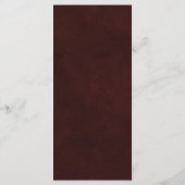 Elegant gold frame dark burgundy modern wedding menu (Achterkant)