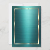 Elegant Gold Frame Green Metallic Retirement Kaart (Achterkant)