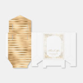 Elegant Gold Framed Script White Wedding Hartelijk Bedankdoosjes (Uitgevouwen)