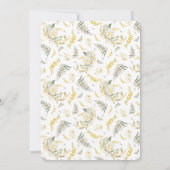 Elegant Gold Framed Wildflower Birthday Party Kaart (Achterkant)