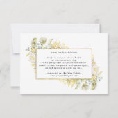 Elegant Gold Framed Wildflower Edging Wedding Bedankkaart (Achterkant)