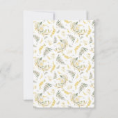 Elegant Gold Framed Wildflower Edging Wedding RSVP Kaartje (Achterkant)