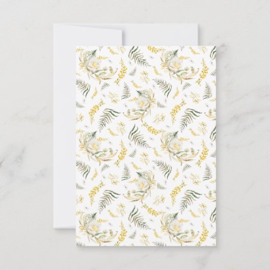 Elegant Gold Framed Wildflower Edging Wedding RSVP Kaartje (Achterkant)