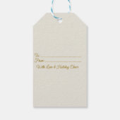 Elegant Gold "From Our Home to Yours" DIY Holiday  Cadeaulabel (Achterkant)
