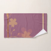 Elegant Gold Fuchsia Abstract Floral Patern Bad Handdoek (Handdoek)