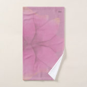 Elegant Gold Fuchsia Abstract Floral Patern Bad Handdoek (Handdoek)