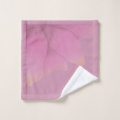 Elegant Gold Fuchsia Abstract Floral Patern Bad Handdoek (Wasdoekje)