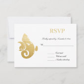 Elegant Gold Ganapati | RSVP Indische bruiloft Kaart (Voorkant)