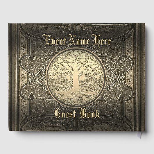 Elegant Gold  gastboek Gastenboek (Achterkant)