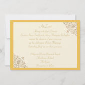 Elegant Gold Gay Lesbian Wedding Uitnodiging (Achterkant)