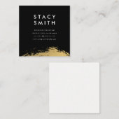 Elegant Gold geborsteld, stijlvol Vierkante Visitekaartje (Voorkant / Achterkant)