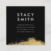 Elegant Gold geborsteld, stijlvol Vierkante Visitekaartje (Voorkant)