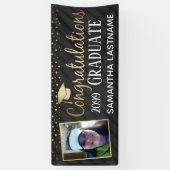 Elegant Gold Gefeliciteerd Afstuderen 2022 Spandoek (Verticaal)