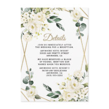 Elegant Gold Geometric Floral Greenery Wedding