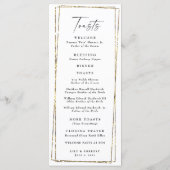 Elegant Gold Geometric Lijst Menu & Toasts (Achterkant)