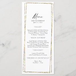 Elegant Gold Geometric Lijst Menu & Toasts